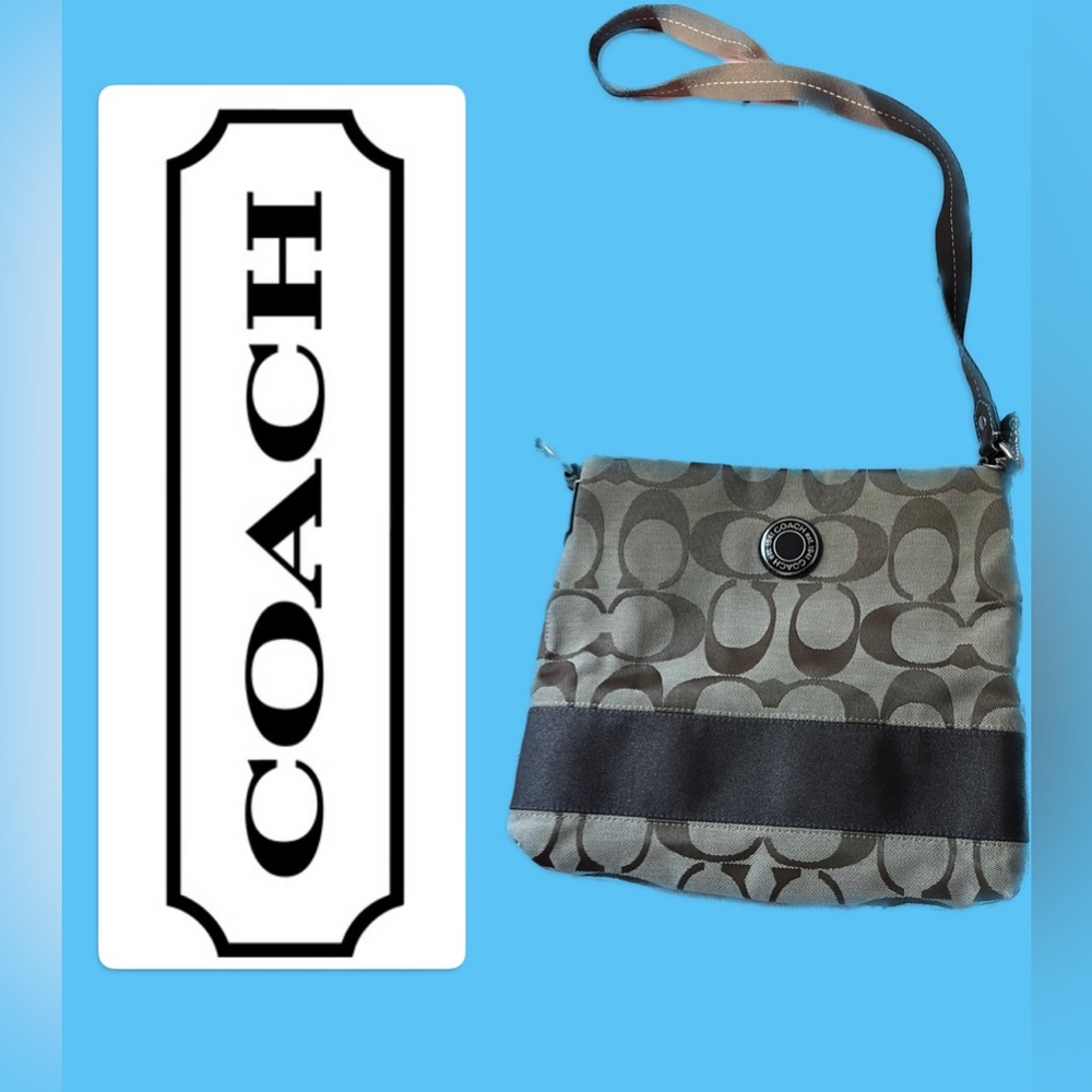Coach Crossbody Bag - Brown/Black/silver